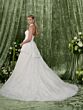 Adrianna Papell 31358 Sweep Train Peplum Wedding Dress