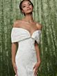 Adrianna Papell 31364 Off The Shoulder Floral Wedding Dress