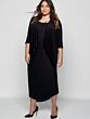 Amoris by LaDivine T9000 She's Timeless Scoop Neckline Midi Dress