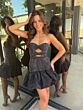 Ava Presley 47222 Front Cutout Bubble Hem Dress