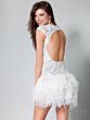 Jovani 171924 White/Nude Cocktail Dress
