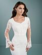 Christina Wu 28185 Lace Sleeve Chapel Train Wedding Gown