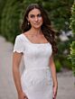 Christina Wu 28206 Scalloped Sleeve Square Neck Wedding Dress