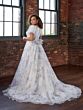 Christina Wu 28208P Puff Sleeve Back Button Floral Wedding Dress