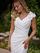 Christina Wu 28210 Removable Overskirt Applique Sleeve Wedding Gown