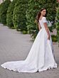 Christina Wu 28213 Scallop Sleeve A-Line Brocade Bridal Dress