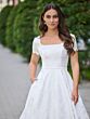Christina Wu 28213 Scallop Sleeve A-Line Brocade Bridal Dress