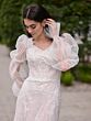 Christina Wu 28217 Court Train Puff Sleeve Bridal Gown