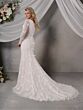 Christina Wu 28241 Sheer Sleeve V-Neckline Wedding Dress