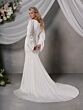 Christina Wu 28247 Draped Long Sleeve V-Neckline Wedding Dress
