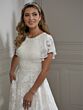Christina Wu 28143 Flutter Sleeves Jewel Neck Wedding Dress