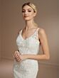 Christina Wu 15853 Open Back Removable Sleeve Wedding Gown