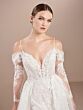 Christina Wu 15870 Scoop Back Cold Shoulder Wedding Gown