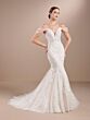 Christina Wu 15870 Scoop Back Cold Shoulder Wedding Gown