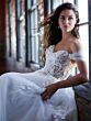 Christina Wu 15909 Off-The-Shoulder Sheer Back Wedding Gown