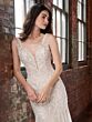 Christina Wu 15916 Petal Train Plunging Neck Bridal Dress