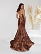 Christina Wu 48007 Cowl Neckline Lace-Up Back Dress