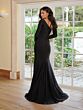 Christina Wu 48075 Long Sleeve Asymmetric Neck Dress