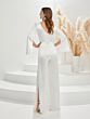Christina Wu 48047 Split Sleeves Side Slit Jumpsuit