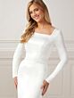 Christina Wu 48050 Square Neckline Long Sleeve Bridal Gown
