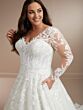 Christina Wu 29365 Long Sleeve Plus Size Wedding Gown