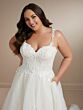 Christina Wu 29440 Front Slit Spaghetti Strap Plus Size Wedding Dress