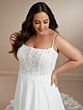 Christina Wu 29441 Illusion Train Lace Bodice Plus Size Wedding Dress