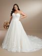 Christina Wu 29445 Strapless Sweetheart Glitter Plus Size Wedding Gown