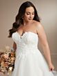 Christina Wu 29445 Strapless Sweetheart Glitter Plus Size Wedding Gown
