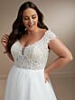 Christina Wu 29446 Scoop Neck High Slit Plus Size Bridal Dress