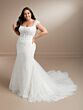 Christina Wu 29448 Square Neckline Cap Sleeve Plus Size Bridal Dress
