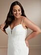 Christina Wu 29449 Plunging Neckline Button Back Plus Size Bridal Gown