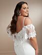 Christina Wu 29449 Plunging Neckline Button Back Plus Size Bridal Gown