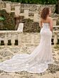Christina Wu 29468 Petal Train Lace Plus Size Wedding Gown