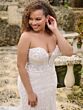 Christina Wu 29468 Petal Train Lace Plus Size Wedding Gown