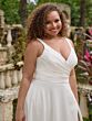 Christina Wu 29469 Back Button Draped Bodice Plus Size Wedding Gown