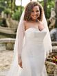 Christina Wu 29475 Pleated Bodice Back Buttons Plus Size Bridal Gown