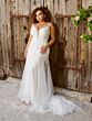 Christina Wu 29451 Plunging Neck Godet Skirt Plus Size Wedding Dress