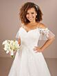 Christina Wu 29455 Removable Sleeve A-Line Plus Size Wedding Gown