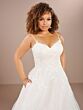 Christina Wu 29455 Removable Sleeve A-Line Plus Size Wedding Gown
