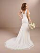 Christina Wu 29459 V-Neck Illusion Slit Plus Size Bridal Dress