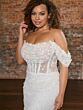 Christina Wu 29481 Off-The-Shoulder Cowl Neck Plus Size Wedding Dress