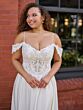 Christina Wu 29486 A-Line Cold Shoulder Plus Size Bridal Dress