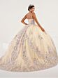 House of Wu 56491 V-Neck Removable Cape Sleeve Sweet 16 Dress