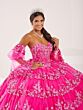 House of Wu 56497 Removable Bell Sleeve Strapless Quince Dress