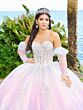 House of Wu 56499 Illusion Bodice Gauntlet Sleeve Quinceanera Gown