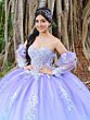House of Wu 56499 Illusion Bodice Gauntlet Sleeve Quinceanera Gown