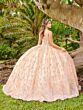 House of Wu LizLou Fiesta 56510 Sheer Cape Corset Top Quince Dress
