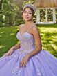 House of Wu LizLou Fiesta 56513 Applique Train Corset Top Quince Gown