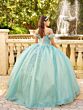 House of Wu LizLou Fiesta 56517 Cold-Shoulder Beaded Top Quince Gown
